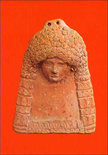 Museo Arqueolgico de Ibiza. Busto-placa femenino pnico. Siglo IV ac