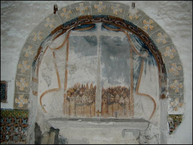 Pinturas murales del arcosolio fachada Sur