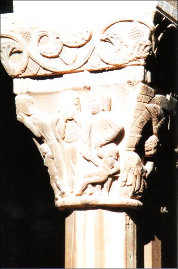 Capitel del claustro de San Pedro el Viejo 
