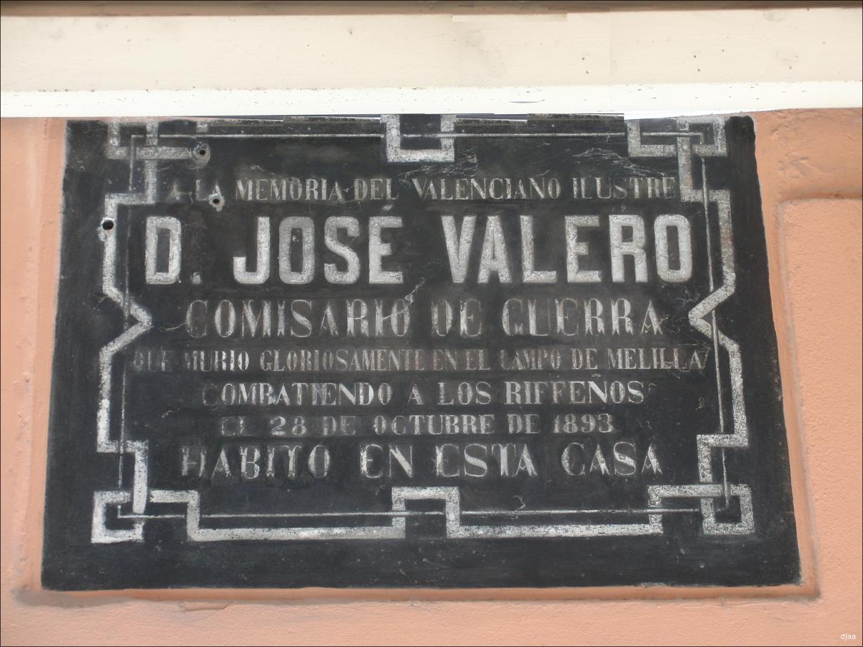 Lapidas conmemorativas calles de valencia