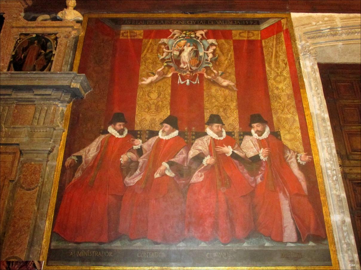 Palacio de la generalitat Salones con pintura valenciano