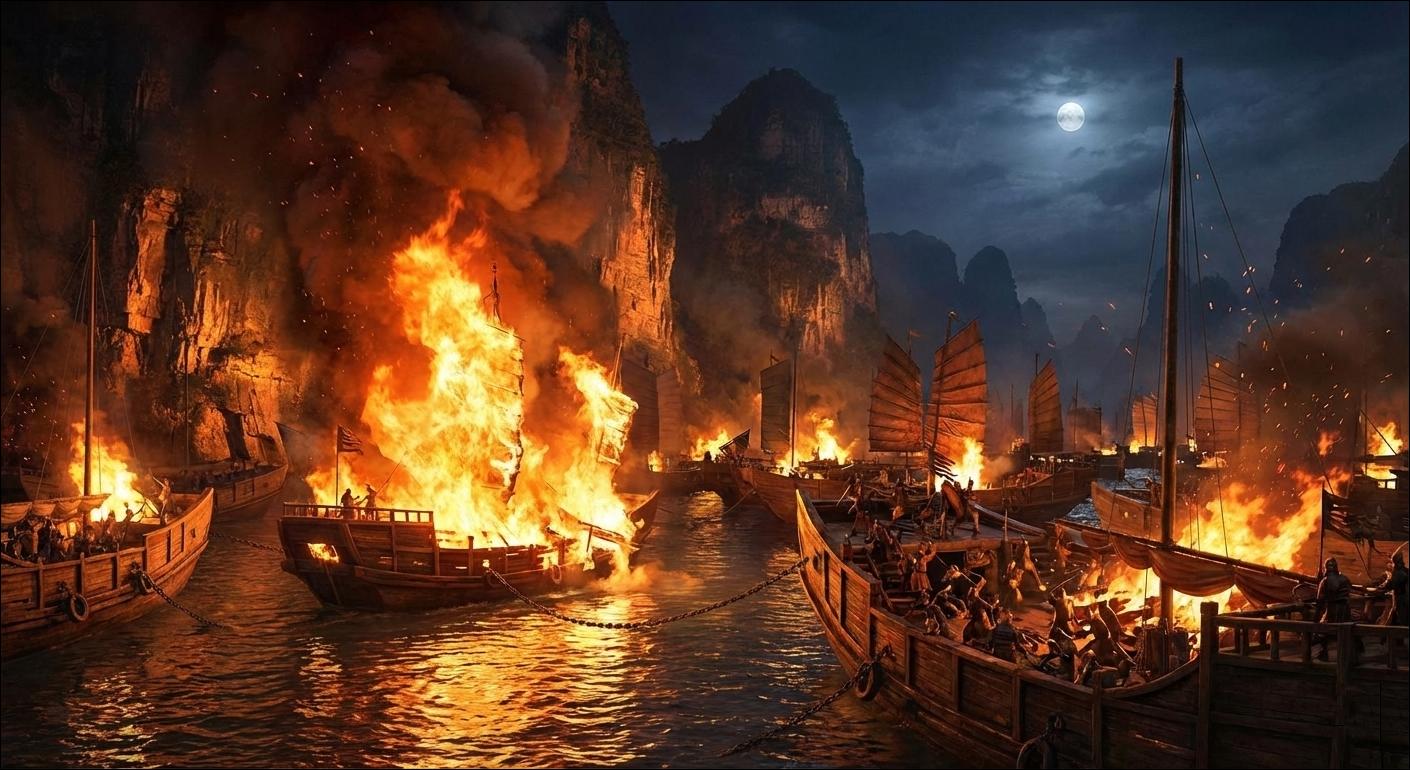 Batalla de los Acantilados Rojos. © AI Gemini