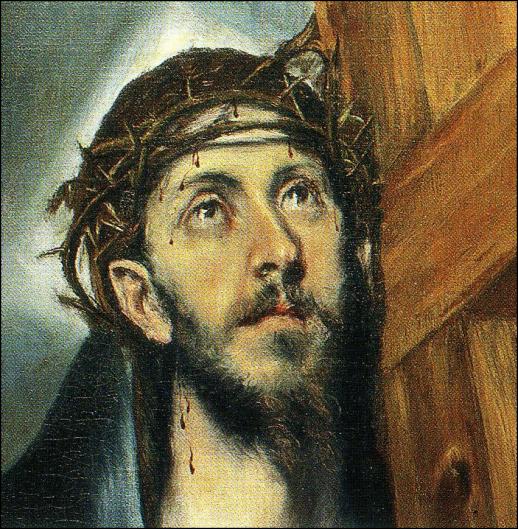 Dom�nikos Theot�poulos, llamado El Greco. Cristo con la cruz a cuestas, detalle, 1590-1595